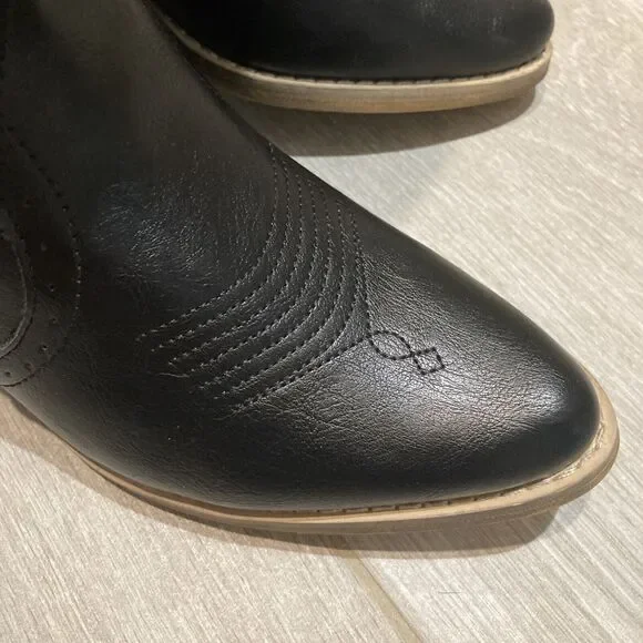 Rollda Women's Western Cowboy Fashion Boots Black US Size 8.5 Embroidered - Picture 2 of 11